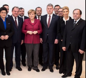 Flutur si Balan la intalnirea cu Angela Merkel