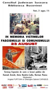 Afis 23 august Ziua Victimelor Fascismului si Comunismului