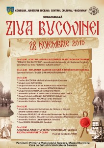Ziua Bucovinei 28 nov 2015 - Afis