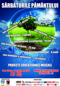 afis proiecte ducationale naturale ape pamant pasari