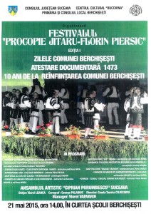 Festivalului Folcloric “Procopie Jitariu – Florin Piersic”.